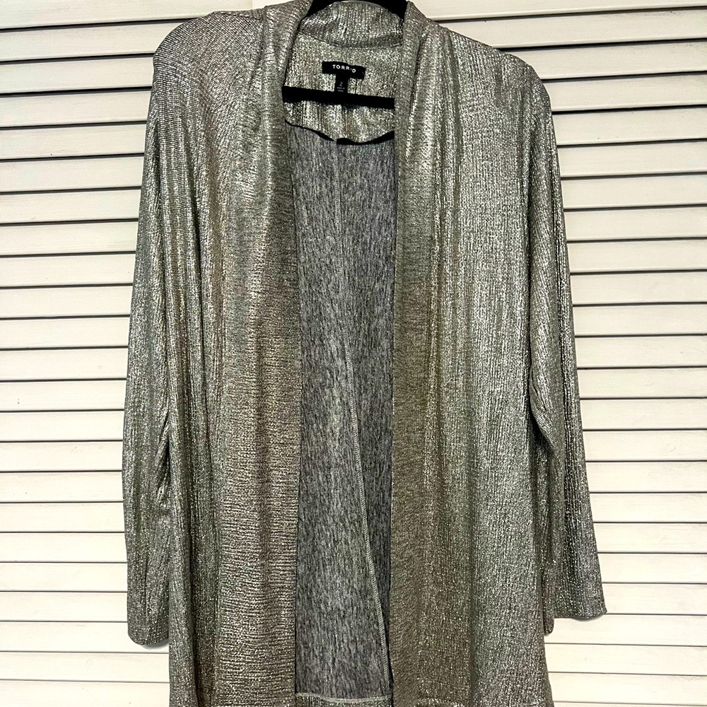 Torrid Metallic Cardigan